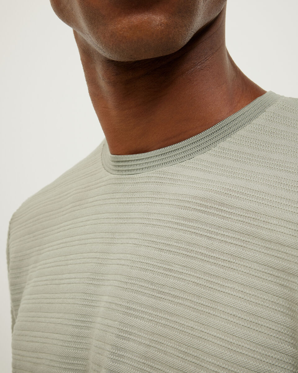 Stripe Jacquard Tee, Eucalyptus, hi-res